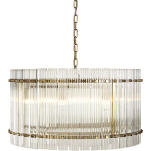 Kore LED Brass / Clear Chandelier Ceiling Light, Small